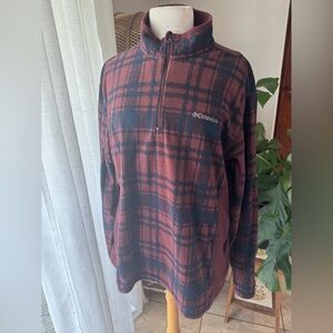 Columbia men’s  Plaid Quarter-Zip Pullover